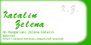 katalin zelena business card